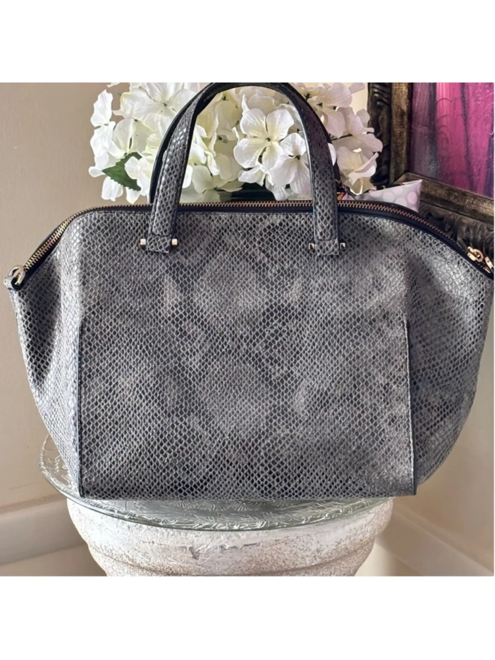 KATE SPADE NY PARLIAMENT SQUARE SAVANNAH CROSSBODY FEATURING SNAKE PRINT DESIGN